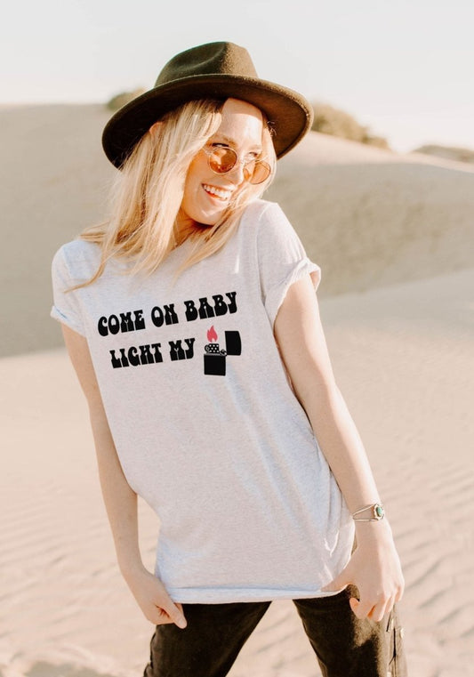 Baby Light My Fire Tee by kaeraz 70s baby band tee