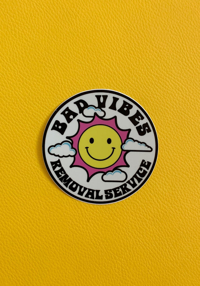 Bad Vibes Removal Sticker by kaeraz 70s clouds retro