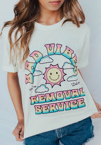 Bad Vibes Removal Tee by kaeraz 70s 80s clouds