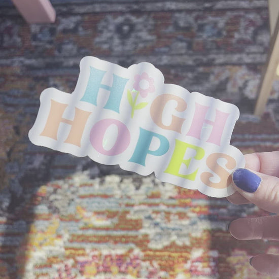 High Hopes Suncatcher Window Decal by kaeraz | Womens Gifts and Accessories | Sun Catcher Rainbow Stickers