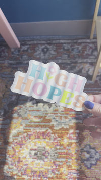 High Hopes Suncatcher Window Decal by kaeraz | Womens Gifts and Accessories | Sun Catcher Rainbow Stickers