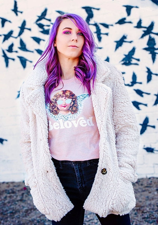 Beloved Tee by kaeraz angel galentines heart