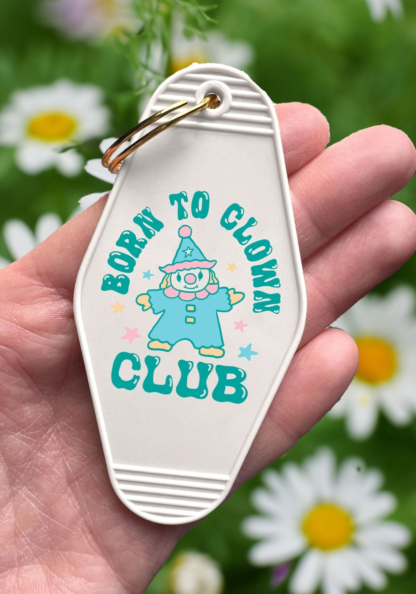 Born To Clown Club Motel Keychain by kaeraz clown clowncore funny