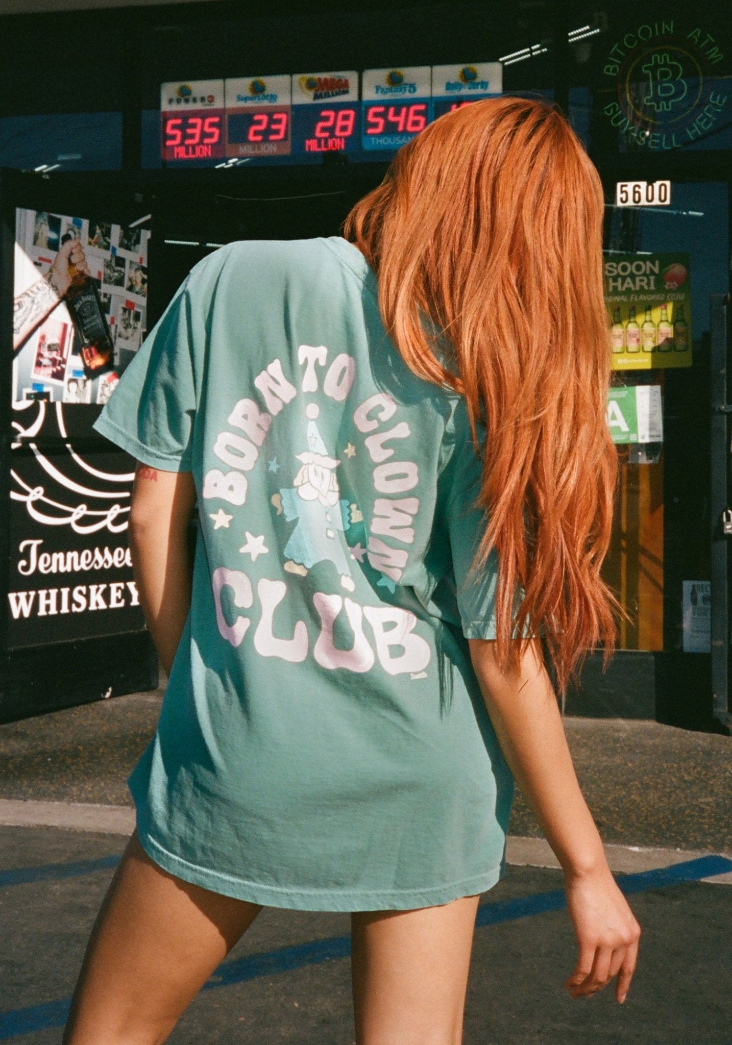 Born To Clown Club Pigment Dyed Tee by kaeraz clown funny seafoam