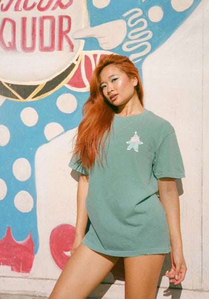 Born To Clown Club Pigment Dyed Tee by kaeraz clown funny seafoam