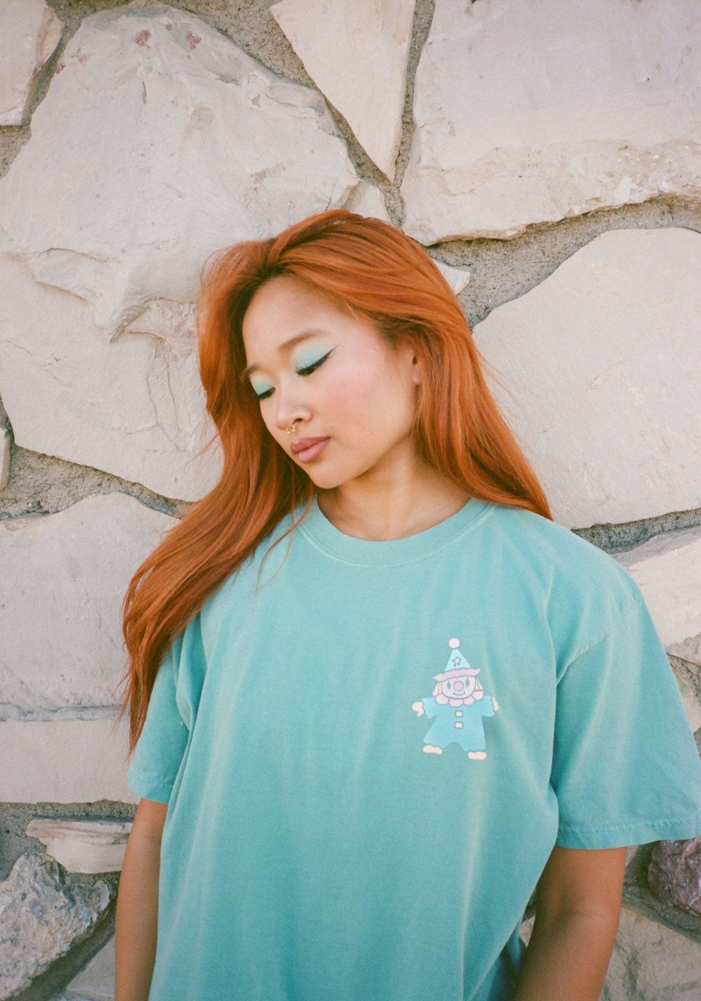 Born To Clown Club Pigment Dyed Tee by kaeraz clown funny seafoam