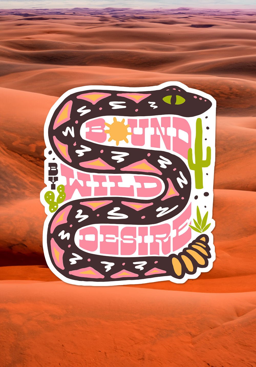 Bound By Wild Desire Sticker by kaeraz arizona cactus desert