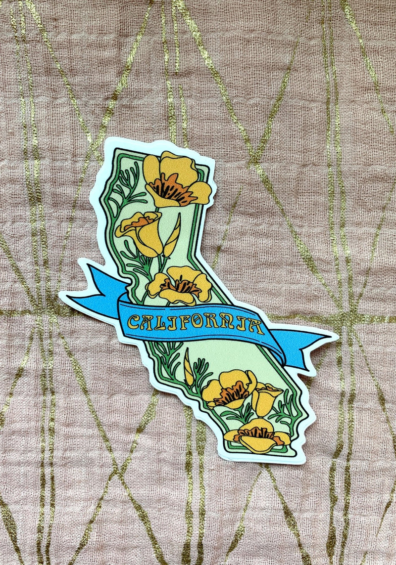 California Poppies Sticker by SF Mercantile california floral flowers
