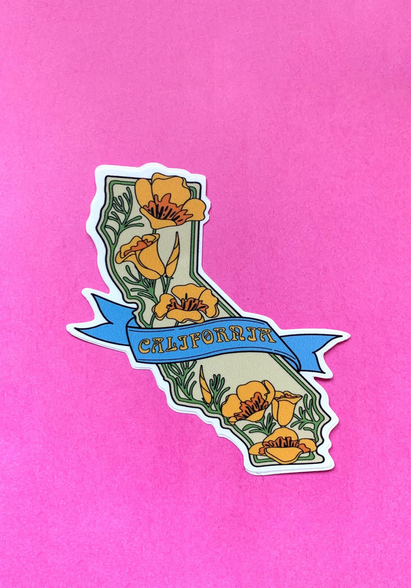 California Poppies Sticker by SF Mercantile california floral flowers