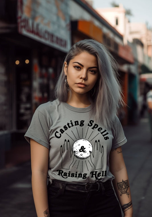 Casting Spells Tee by kaeraz cast hands hell