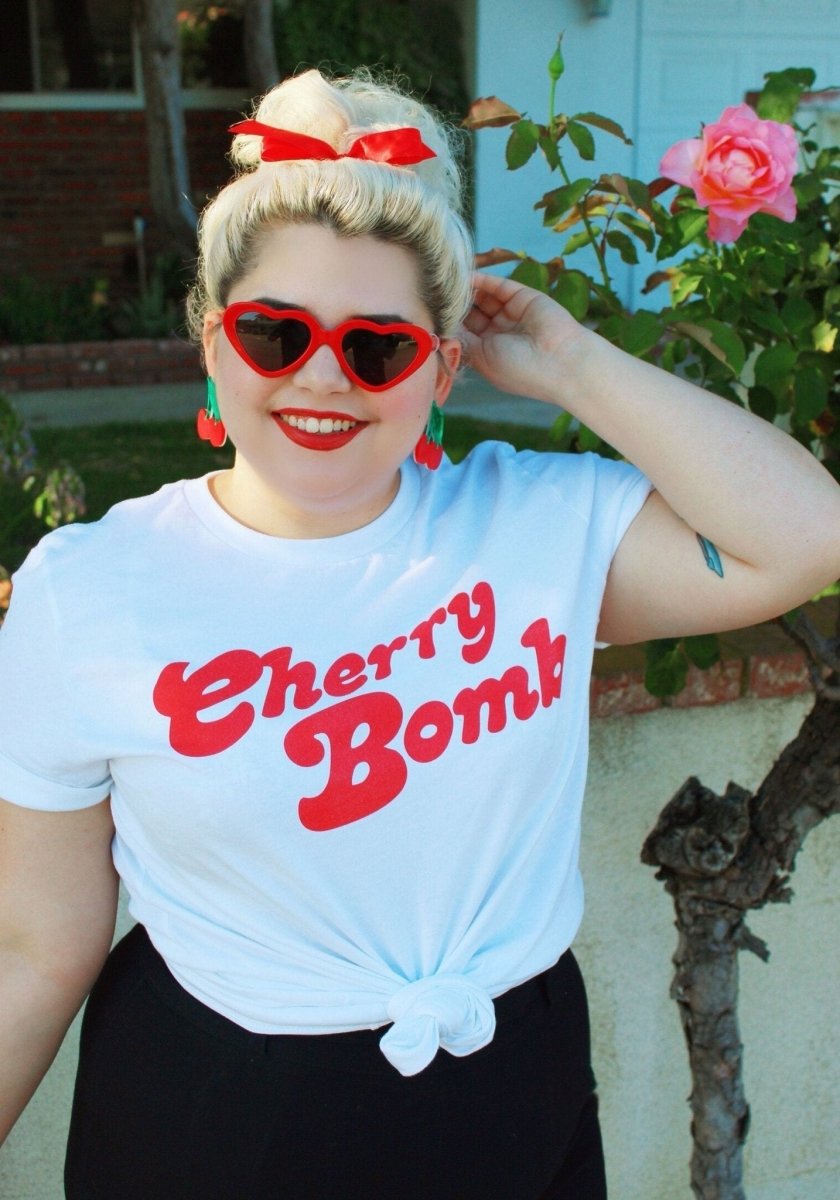 Kenz Cherry on Top print プリント　新品 Cherry Bomb Tee | by kaeraz | Girl Gang Tees ⚡ Vintage Style