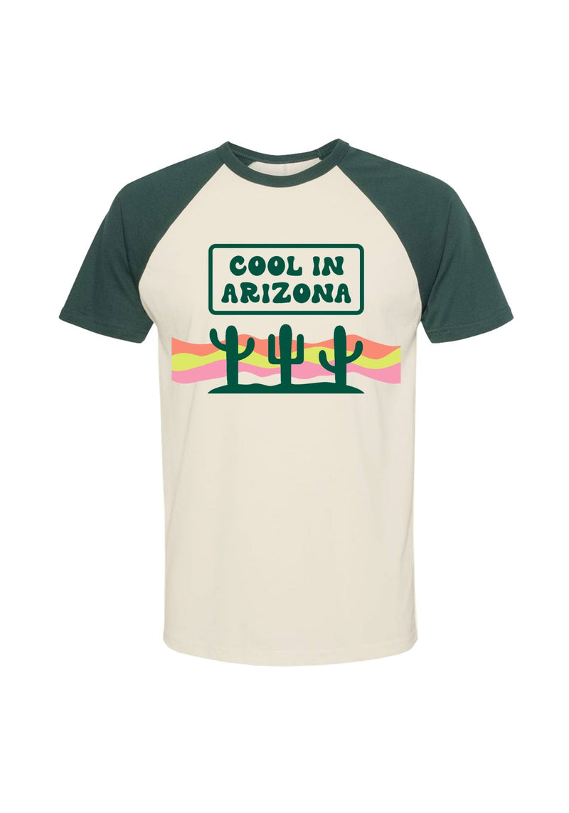 Cool In Arizona Raglan Tee by kaeraz 70s az cactus