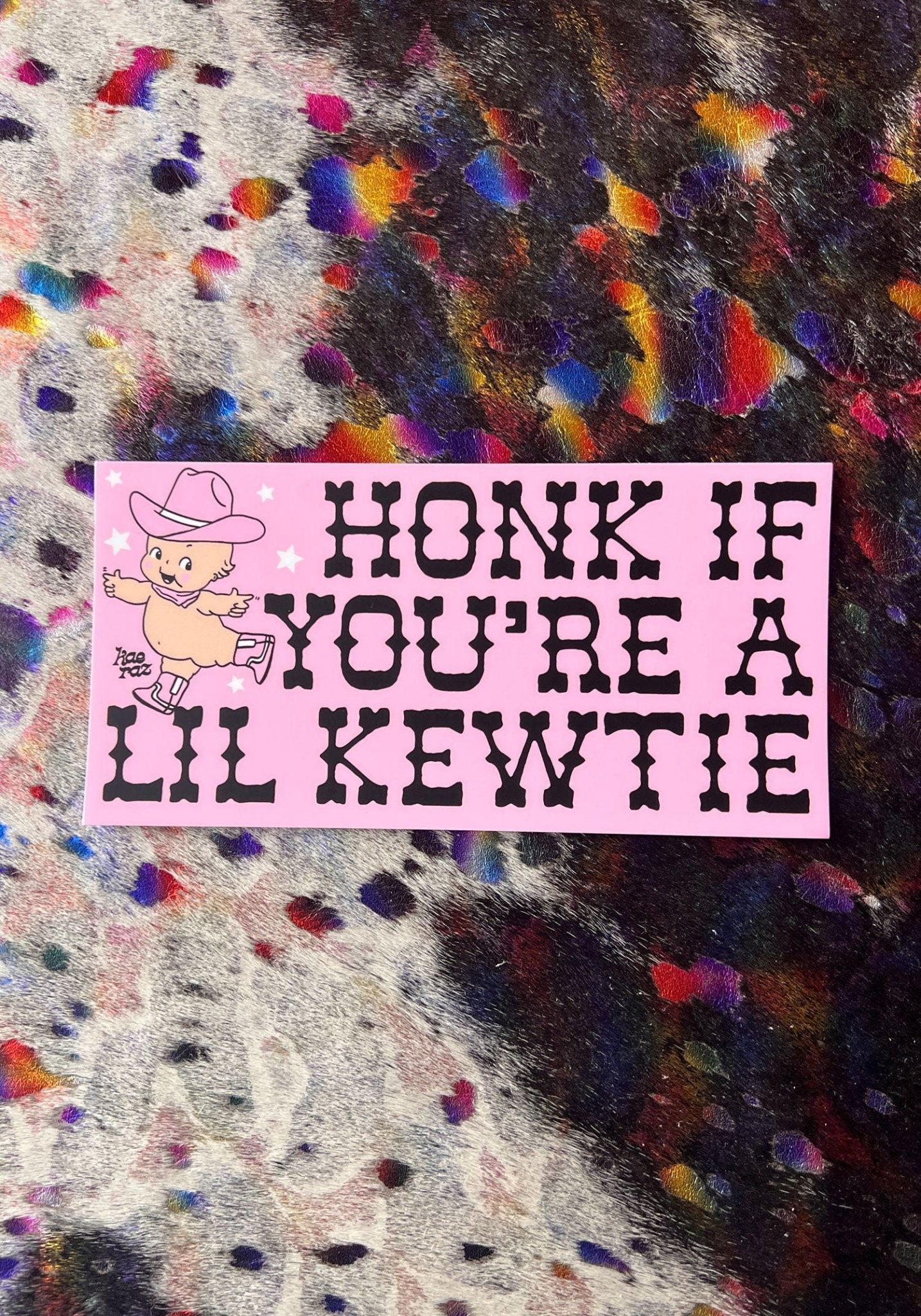 Cowpoke Kewtie Bumper Sticker by kaeraz baby cowboy cowboy boots