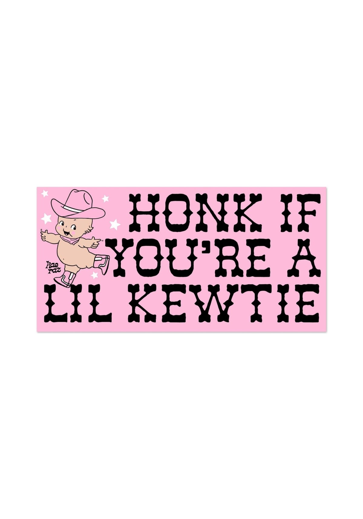 Cowpoke Kewtie Bumper Sticker by kaeraz baby cowboy cowboy boots