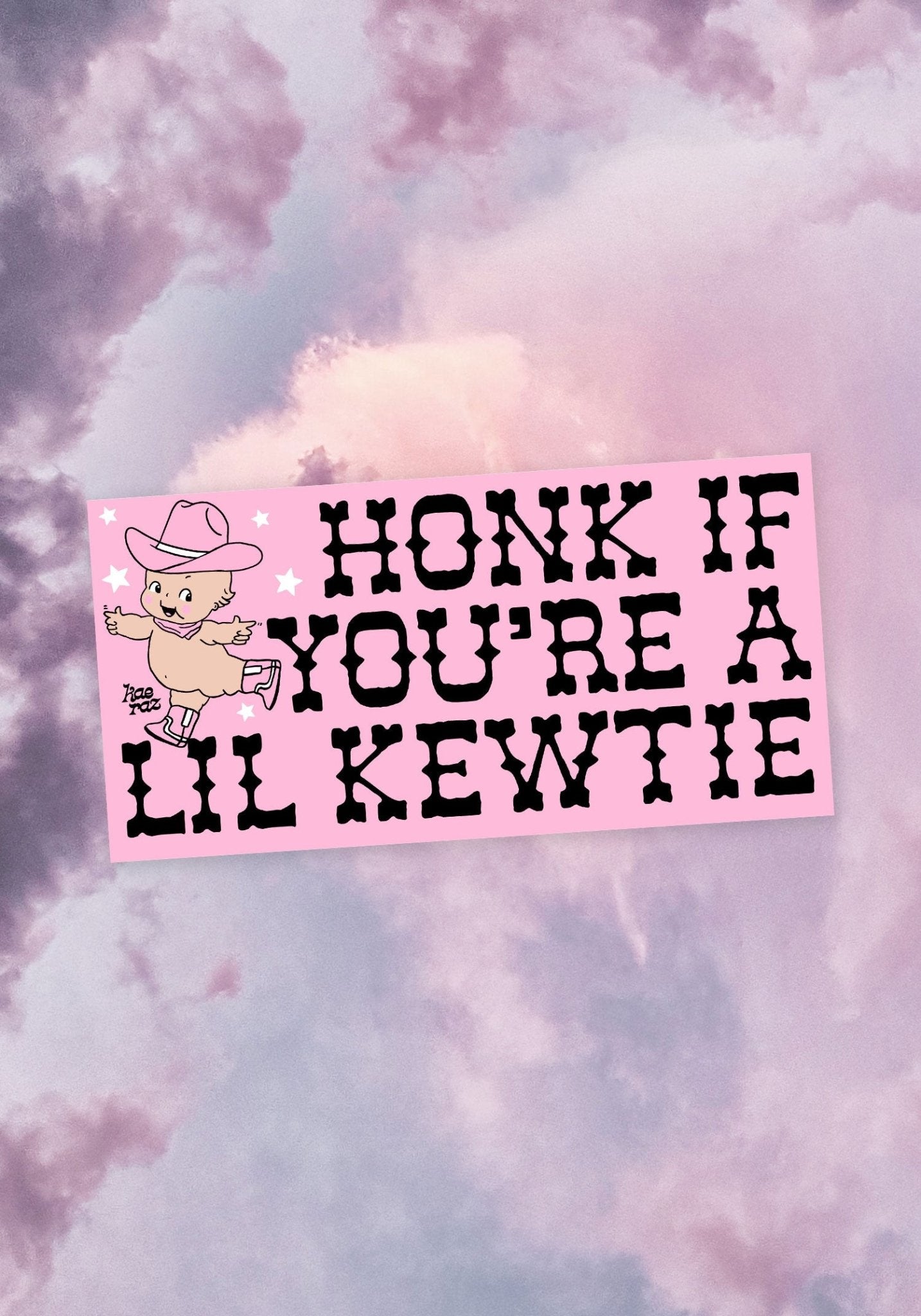 Cowpoke Kewtie Bumper Sticker by kaeraz baby cowboy cowboy boots