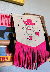 Cowpoke Kewtie Mini Tapestry by kaeraz boots country cowboy hat