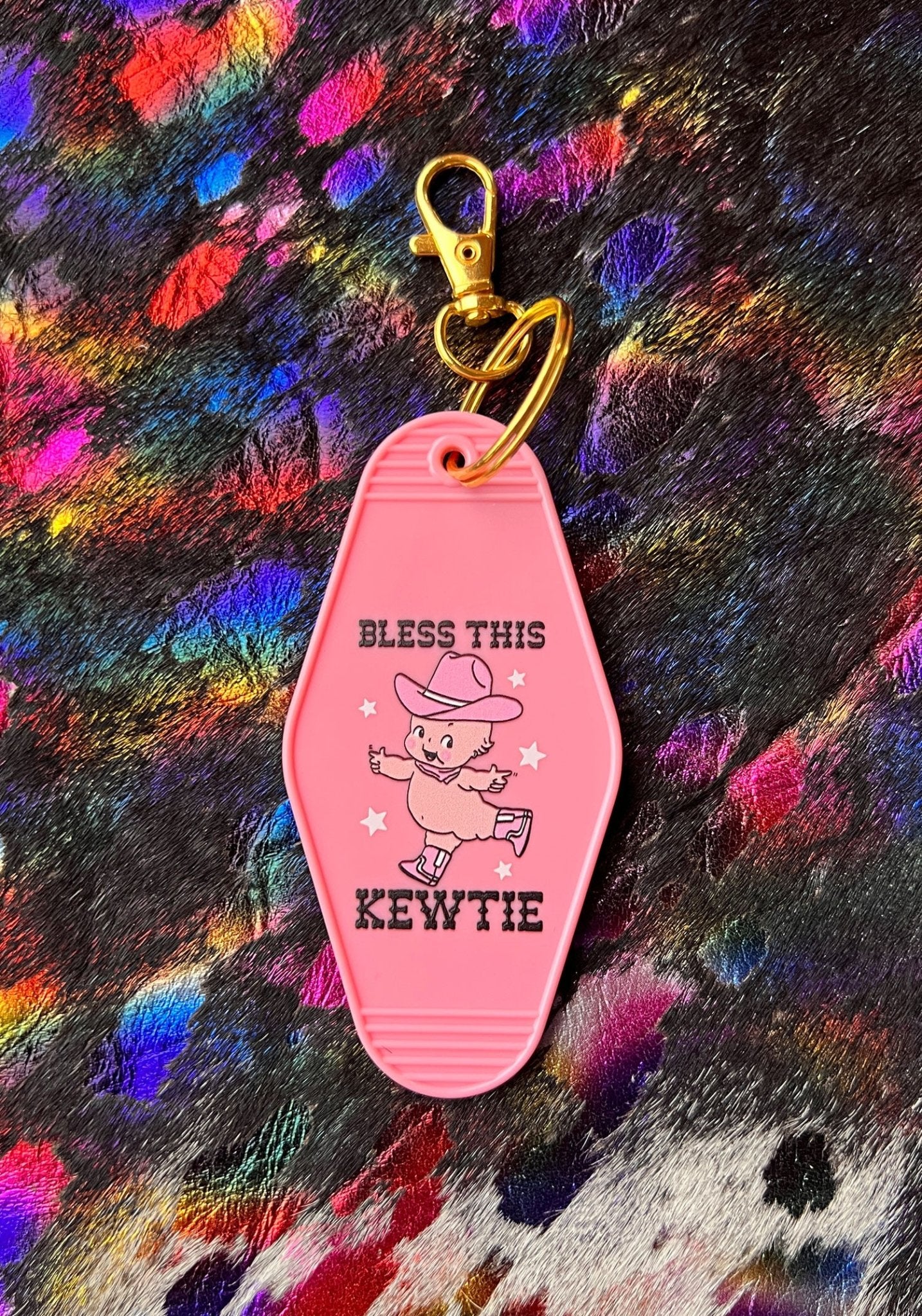 Cowpoke Kewtie Motel Keychain by kaeraz baby boots cowboy