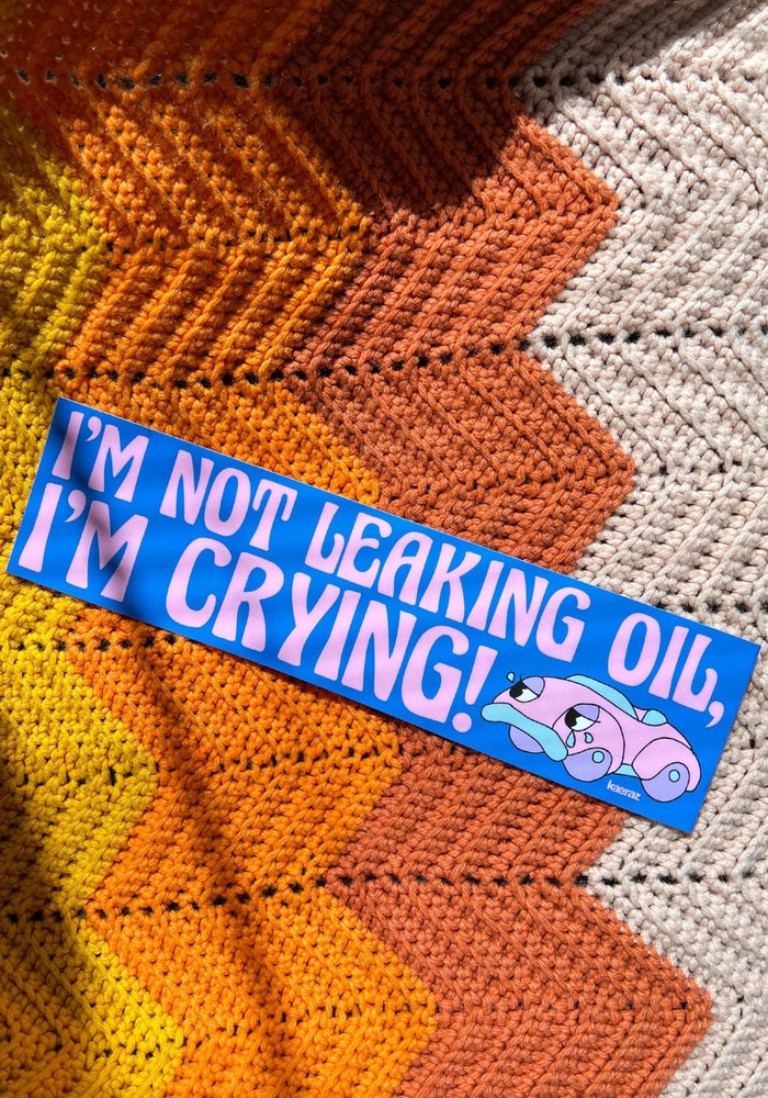 Crying Coupe Bumper Sticker by kaeraz car crying leaking