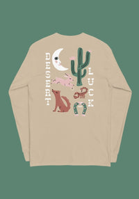 Desert Luck Long Sleeve Tee by kaeraz arizona cactus coyote