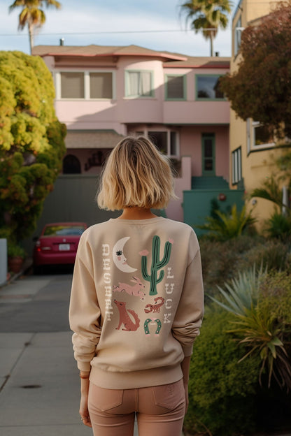 Desert Luck Long Sleeve Tee by kaeraz arizona cactus coyote