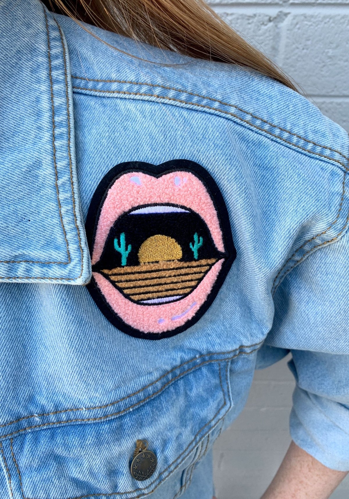 Dry Mouth Chenille Patch by kaeraz cactus chenille embroidery