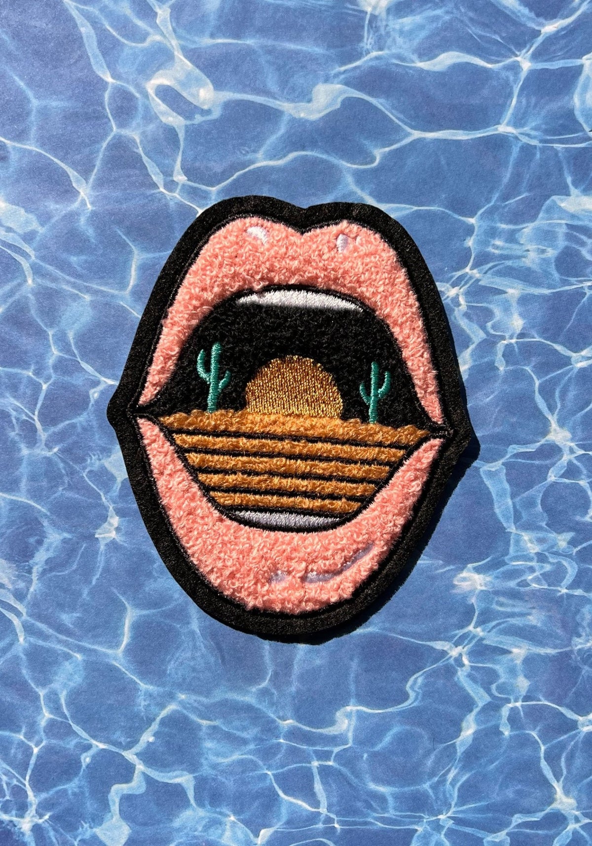 Dry Mouth Chenille Patch by kaeraz cactus chenille embroidery