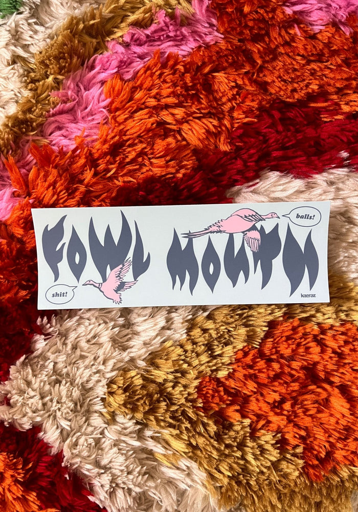 Fowl Mouth Pheasant Bumper Sticker by kaeraz bird bird lover bird watcher