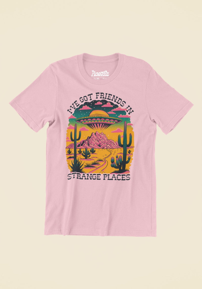 Friends In Strange Places Tee by kaeraz alien alien shirt arizona