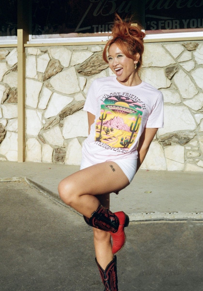 Friends In Strange Places Tee by kaeraz alien alien shirt arizona
