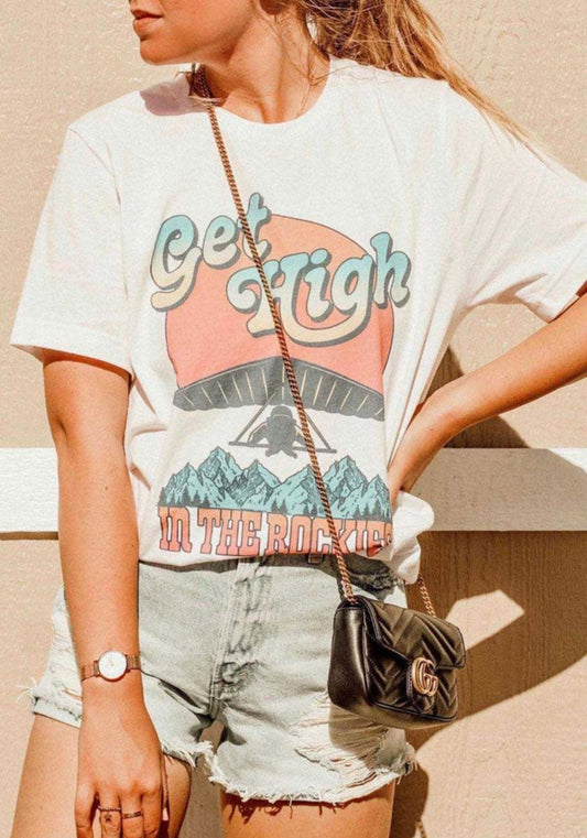 Get High in the Rockies Tee by kaeraz 70s shirt 70s style 70s vintage t shirt