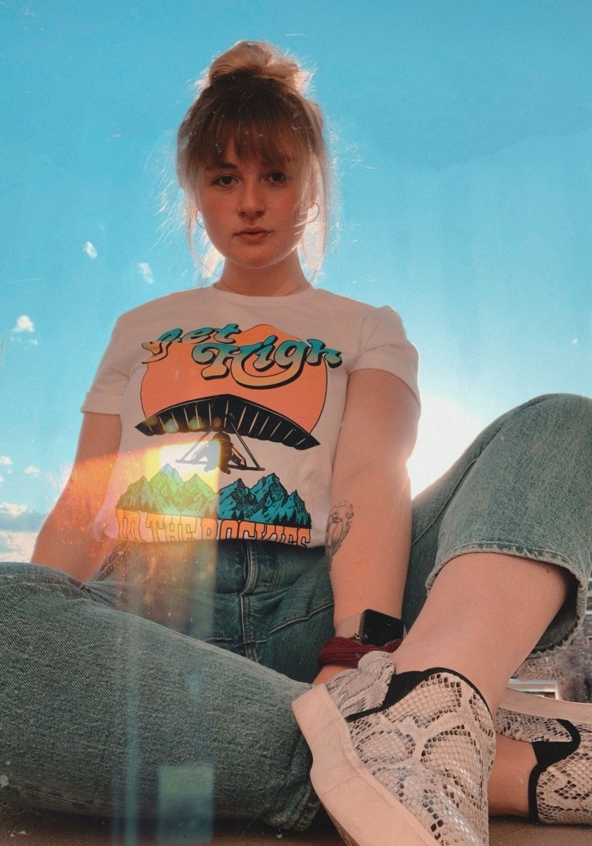 Get High in the Rockies Tee by kaeraz 70s shirt 70s style 70s vintage t shirt