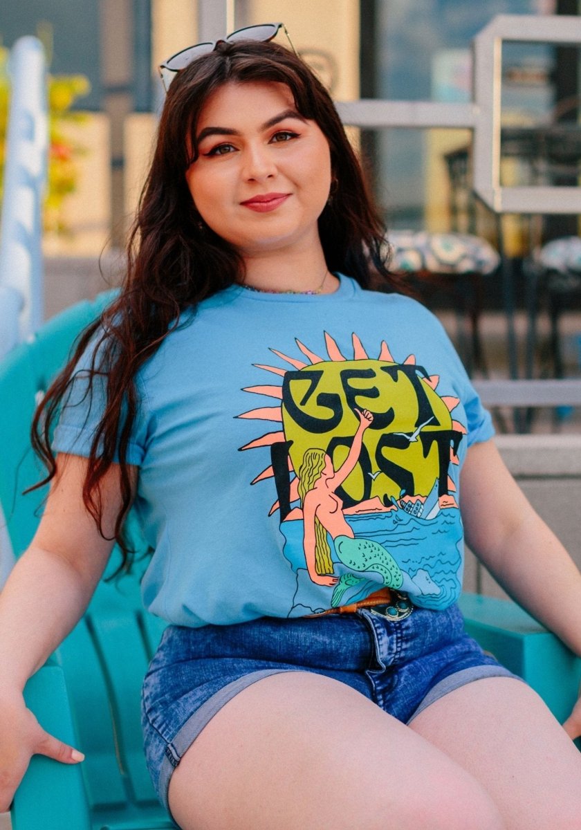 Get Lost Bermuda Mermaid Tee by kaeraz beach bermuda triangle castaway