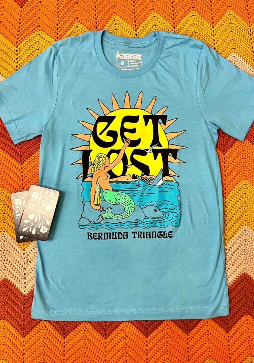 Get Lost Bermuda Mermaid Tee by kaeraz beach bermuda triangle castaway