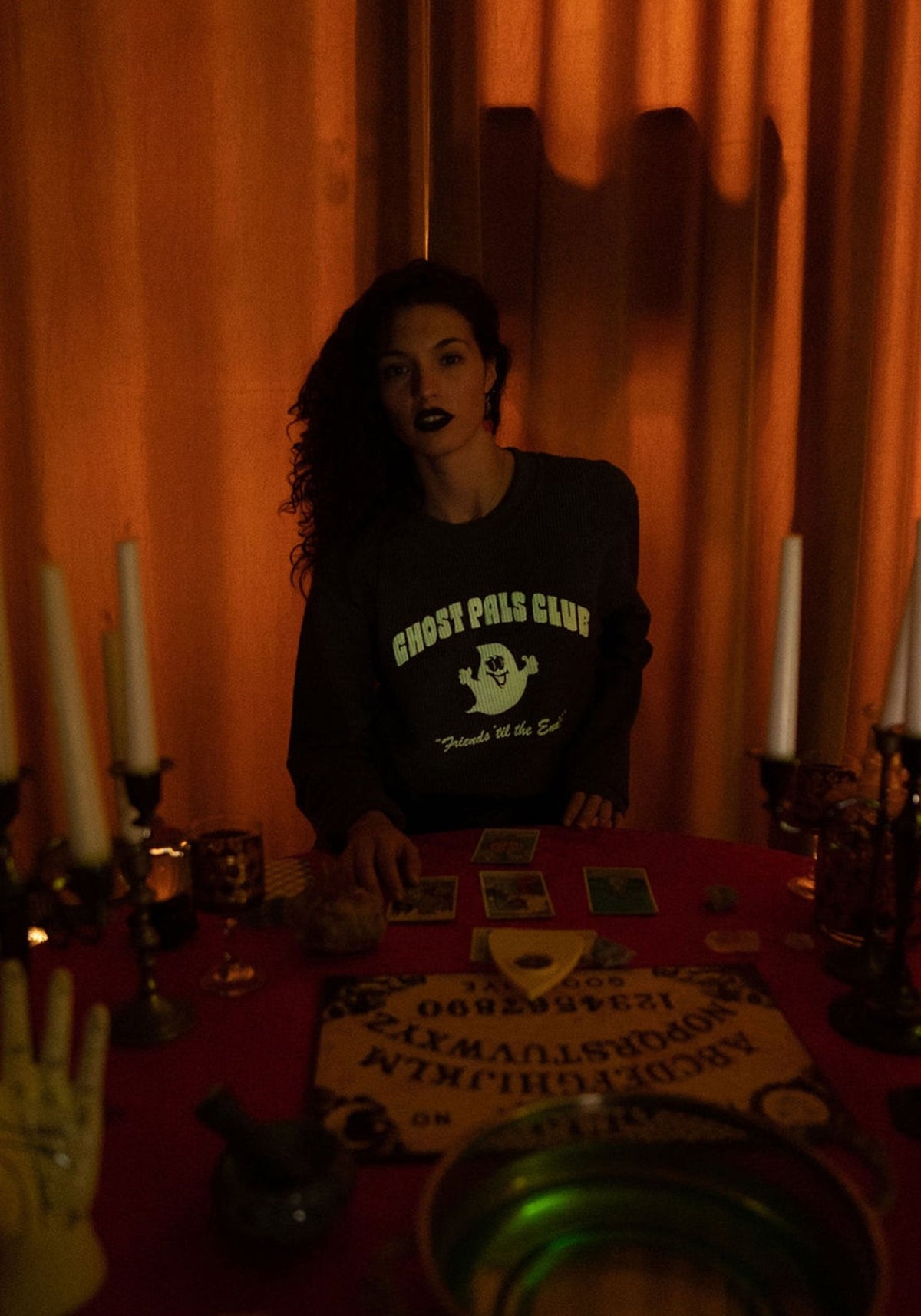 Ghost Pals Club Glow-in-the-Dark Corded Sweatshirt by kaeraz fall friends ghosts