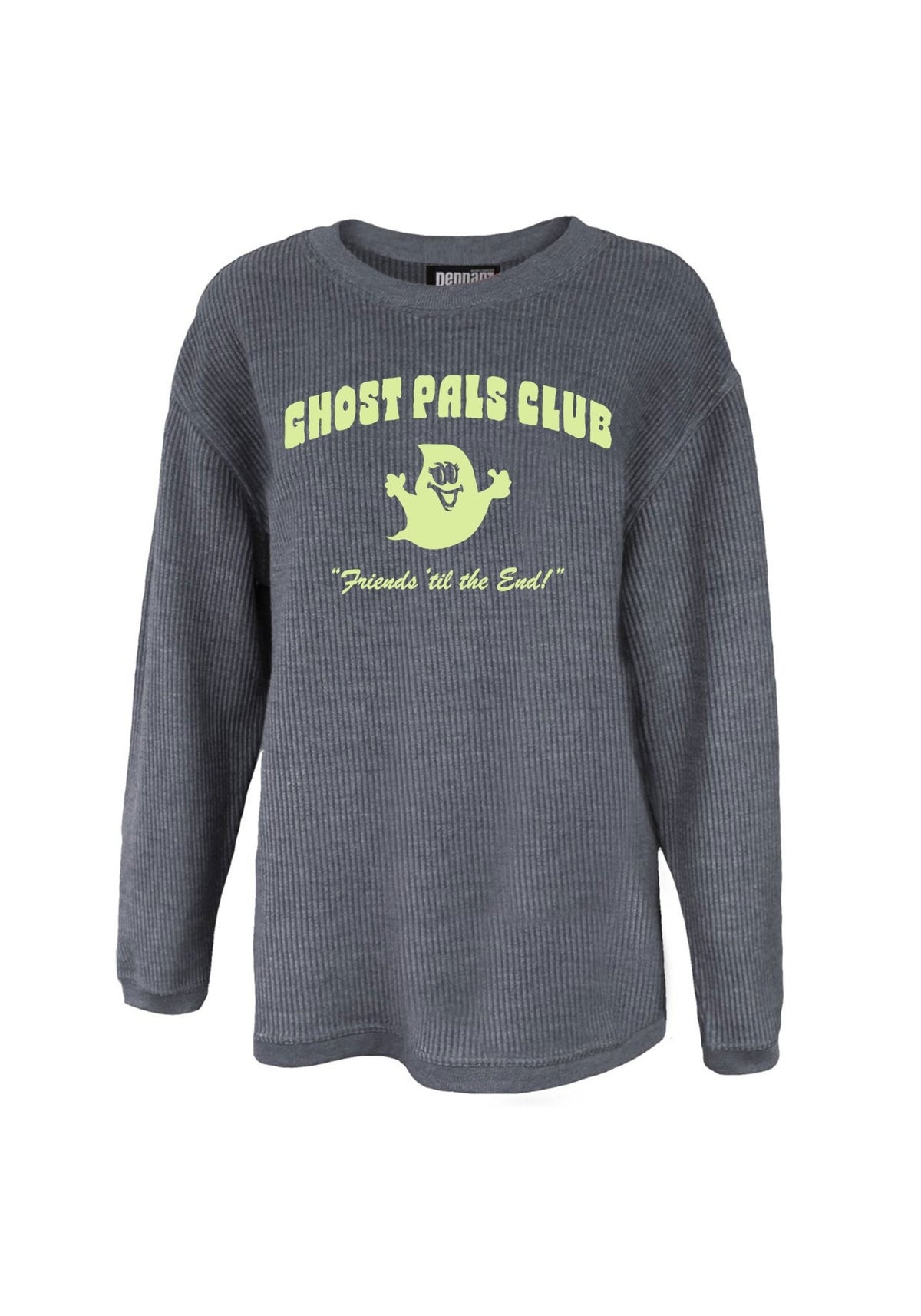 Ghost Pals Club Glow-in-the-Dark Corded Sweatshirt by kaeraz fall friends ghosts