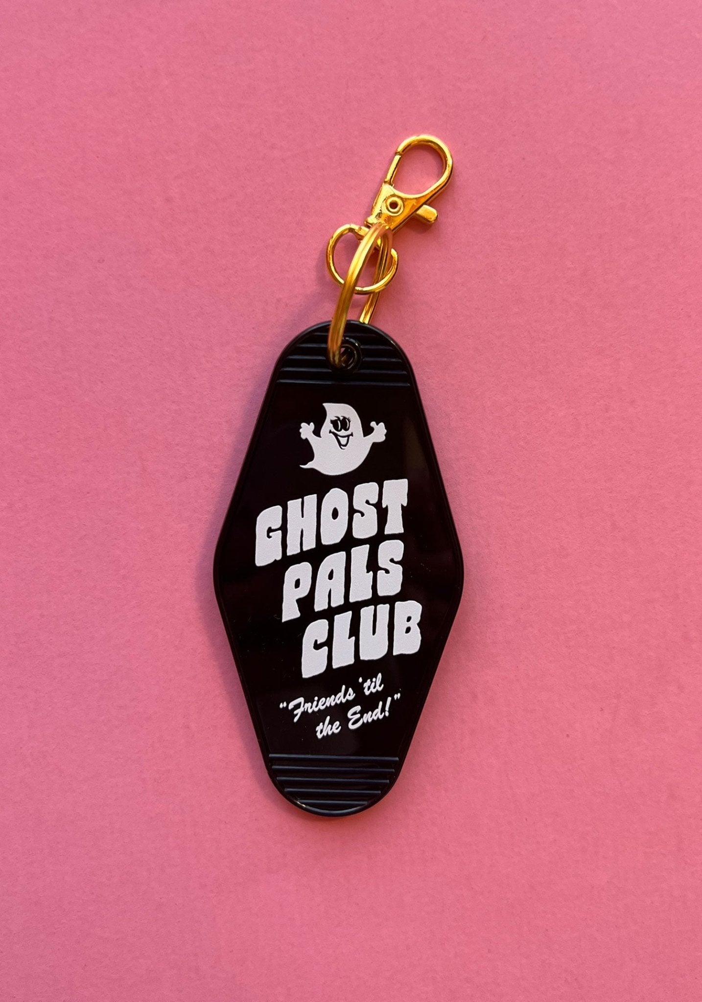 Ghost Pals Club Keychain by kaeraz accessories accessory black gold