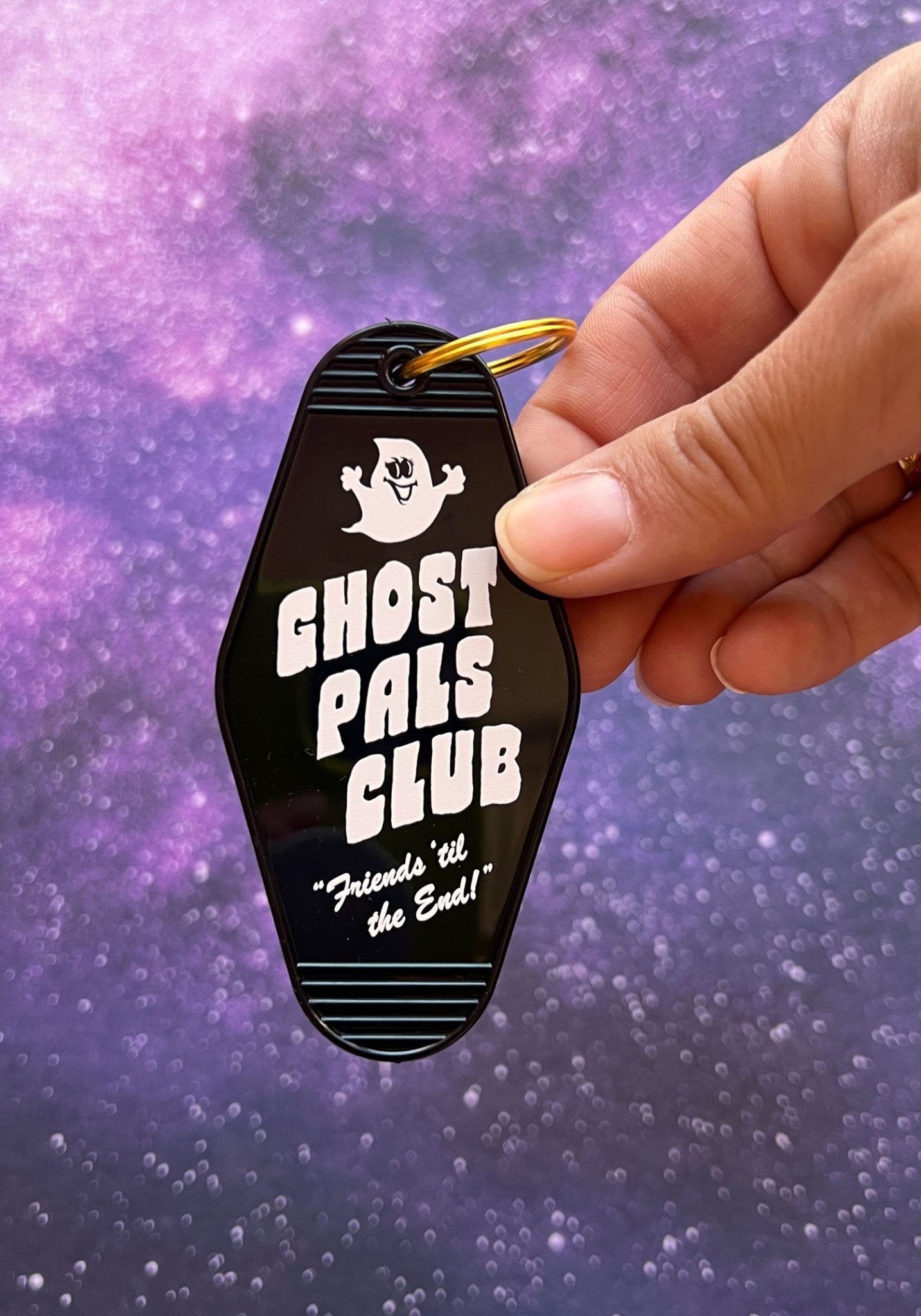 Ghost Pals Club Keychain by kaeraz accessories accessory black gold