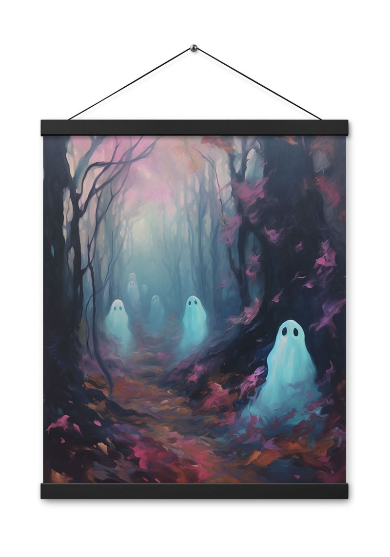 Ghosts In The Forest Poster With Hanger by kaeraz autumn fall forest