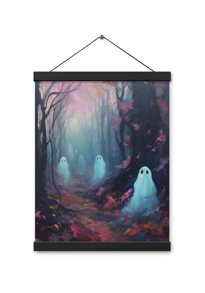 Ghosts In The Forest Poster With Hanger by kaeraz autumn fall forest