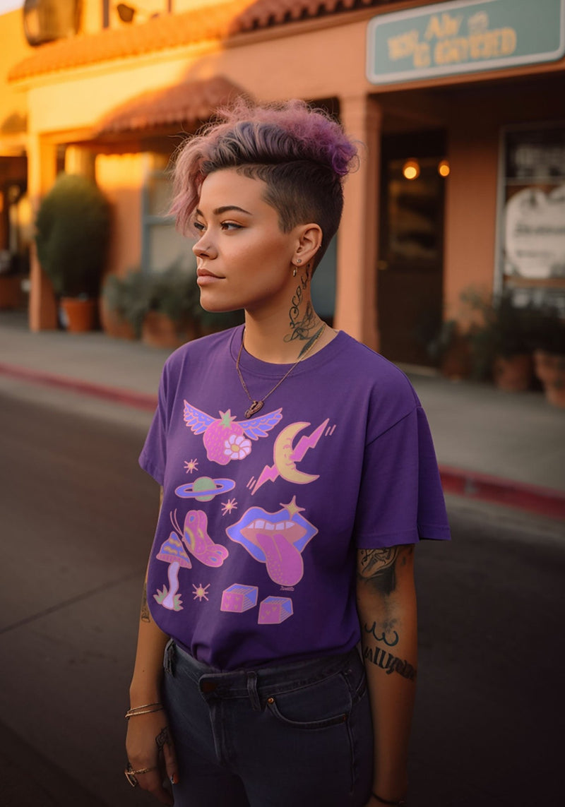 Girlypop Flash Tattoo Tee by kaeraz dice moon mouth