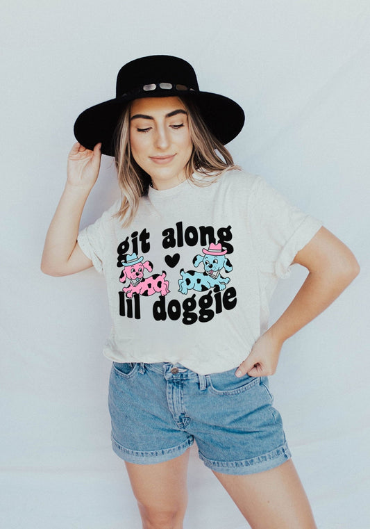 Git Along Lil Doggie Tee by kaeraz cowboy cowboy hat cowgirl