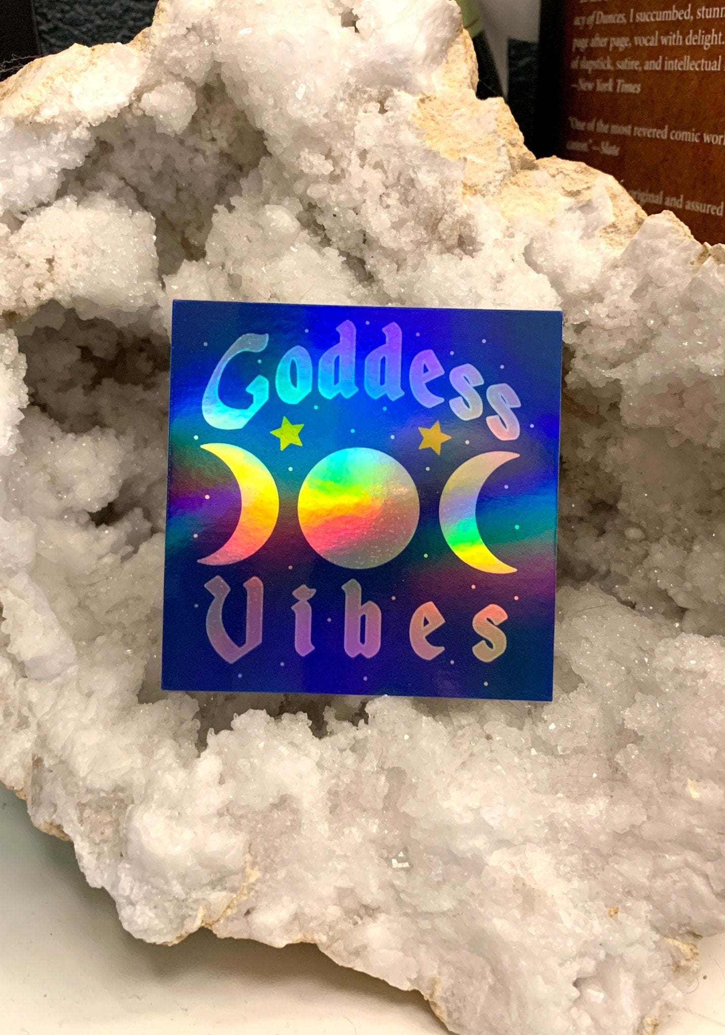 Goddess Vibes Holographic Sticker by kaeraz decal goddess hologram