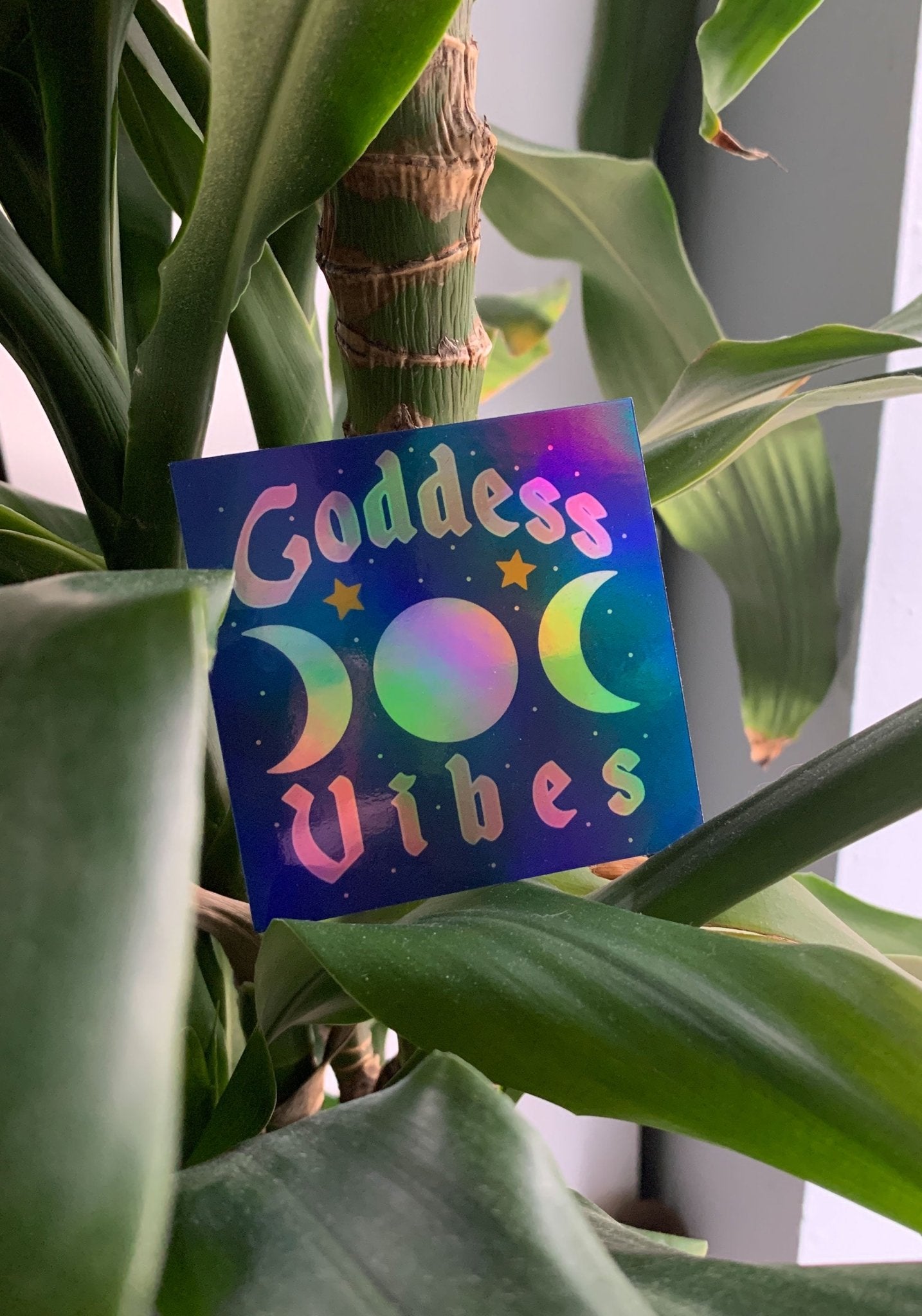 Goddess Vibes Holographic Sticker by kaeraz decal goddess hologram