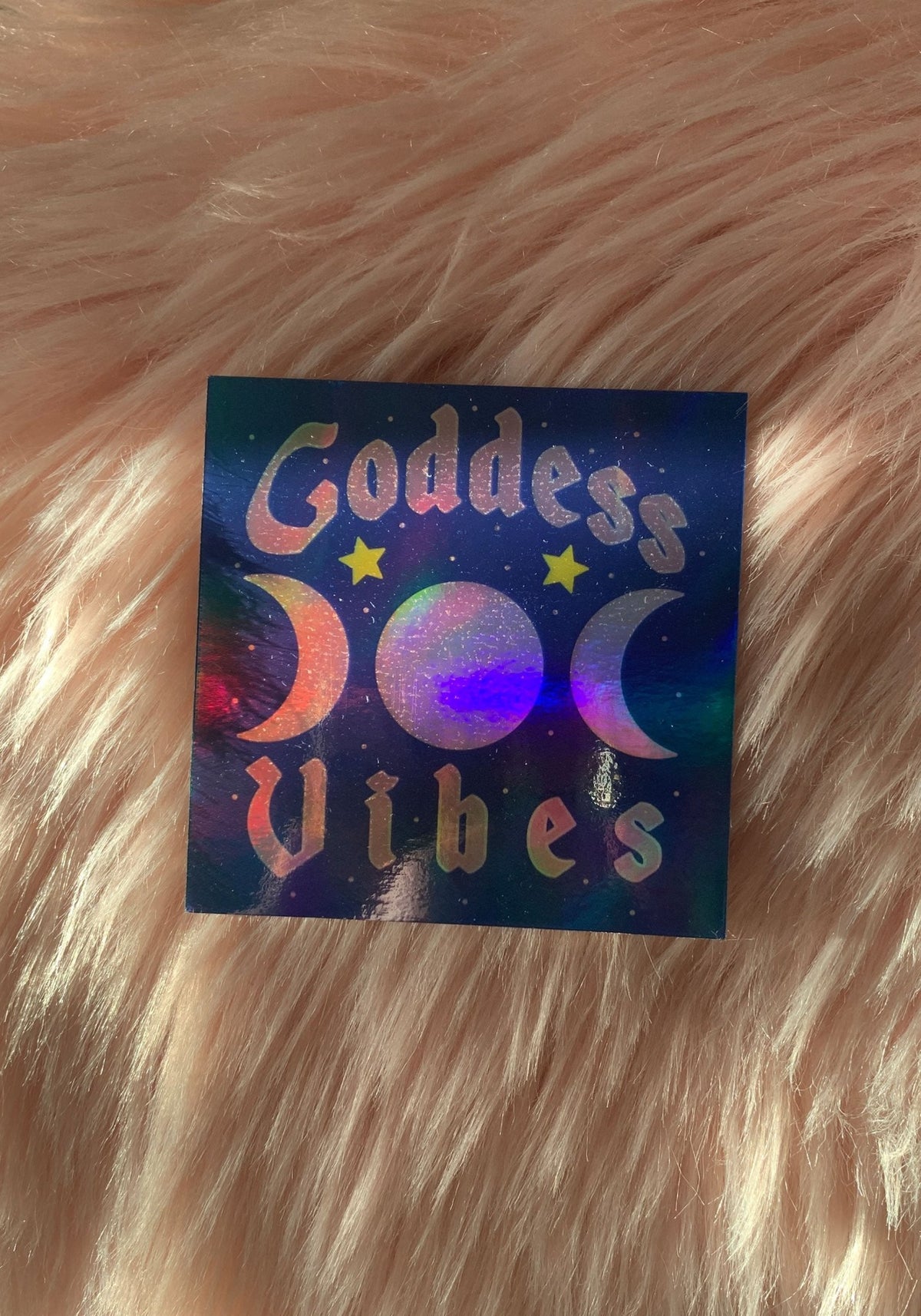 Goddess Vibes Holographic Sticker by kaeraz decal goddess hologram