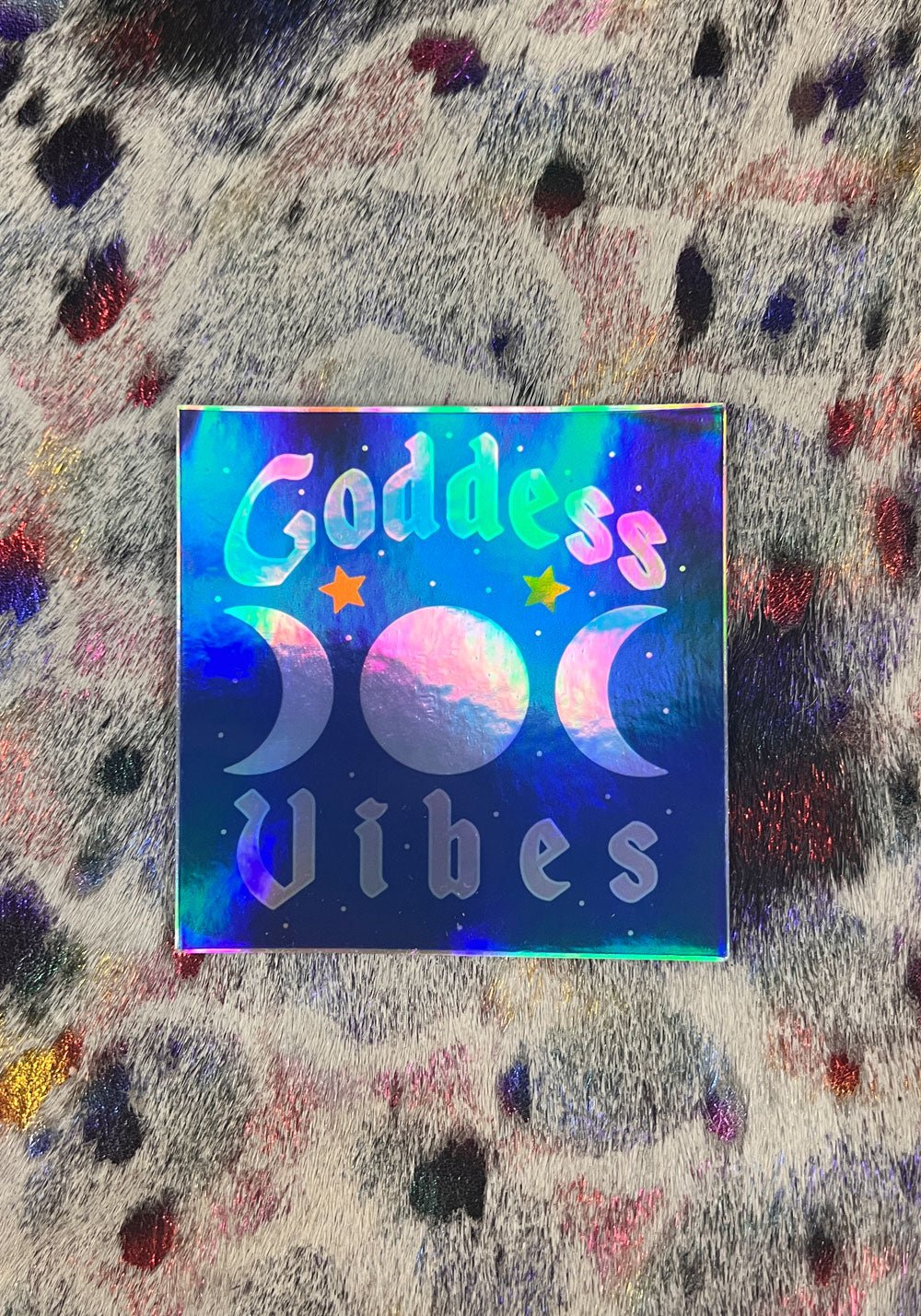 Goddess Vibes Holographic Sticker by kaeraz decal goddess hologram