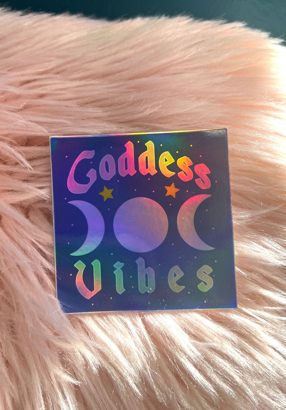 Goddess Vibes Holographic Sticker by kaeraz decal goddess hologram