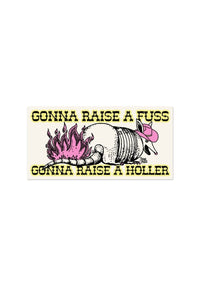 Gonna Raise A Fuss Magnetic Bumper Sticker by kaeraz alan jackson armadillo austin