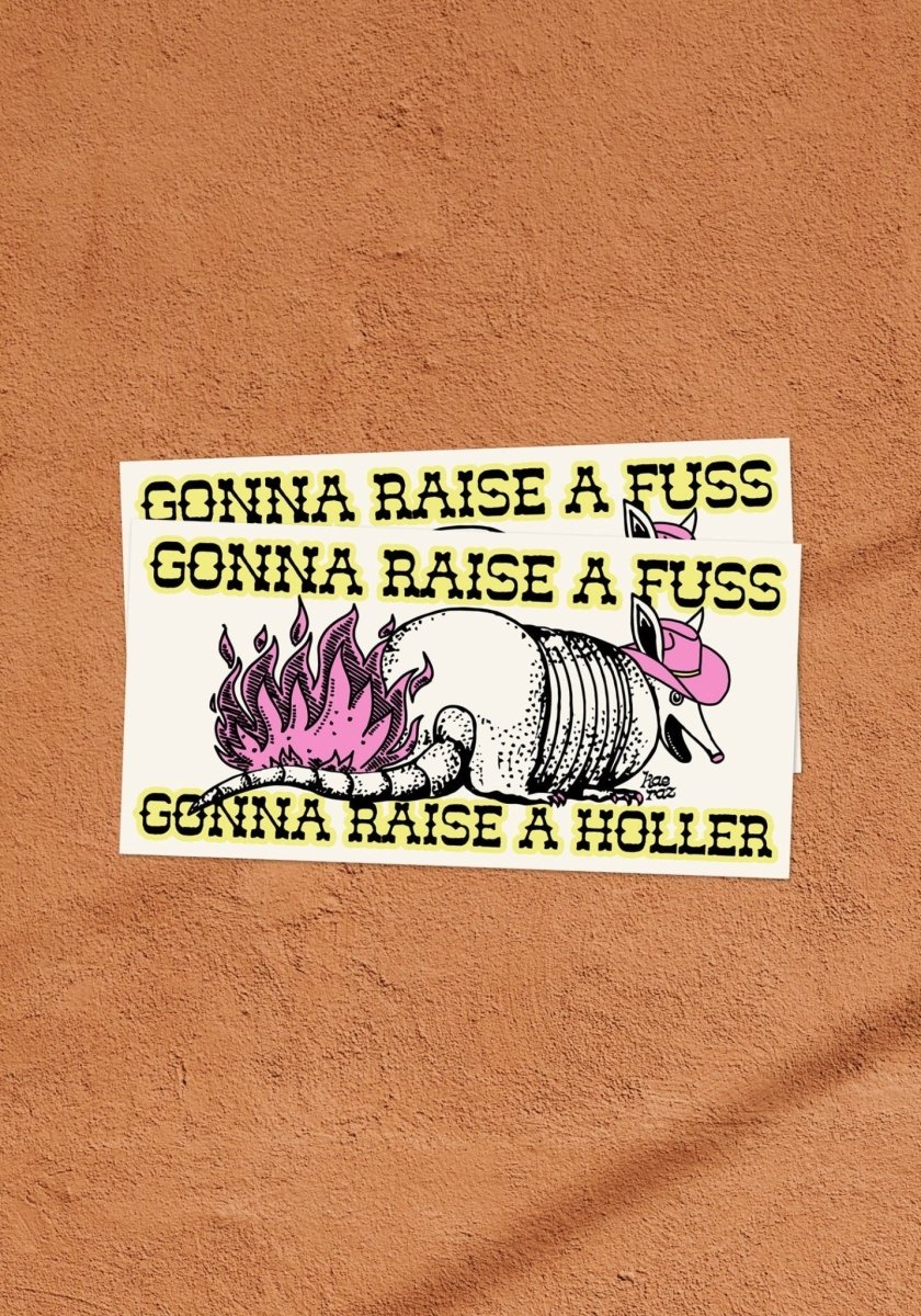 Gonna Raise A Fuss Magnetic Bumper Sticker by kaeraz alan jackson armadillo austin