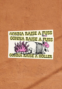 Gonna Raise A Fuss Magnetic Bumper Sticker by kaeraz alan jackson armadillo austin