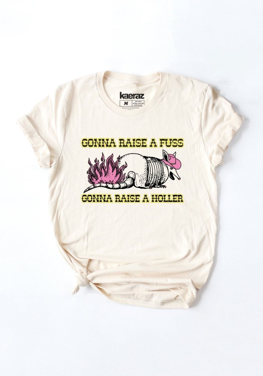 Gonna Raise A Fuss Tee by kaeraz alan jackson armadillo country music